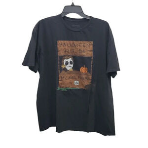 Halloween Black Michael Myers Help Booth Peanuts Parody Tee Men's Big & Tall 2XL